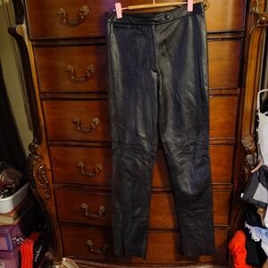 Vtg. Wilson's Leather Black Leather Pants Sz Xsmall/Small
